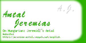 antal jeremias business card